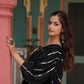 Lorenvalley Black Rayon Fabric with Designer Lace Gown | Swadesiicart