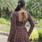Lorenvalley Black Printed Cotton With Kutchi Gamthi Work And Kodi Lace Kurti | Swadesiicart