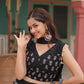 Lorenvalley Black Rayon Gota Patti Lace Printed Kali Pattern Lehenga Choli with Dupatta | Swadesiicart