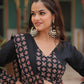 Lorenvalley Black Printed Rayon Navratri Collection Lehenga Choli with Dupatta | Swadesiicart