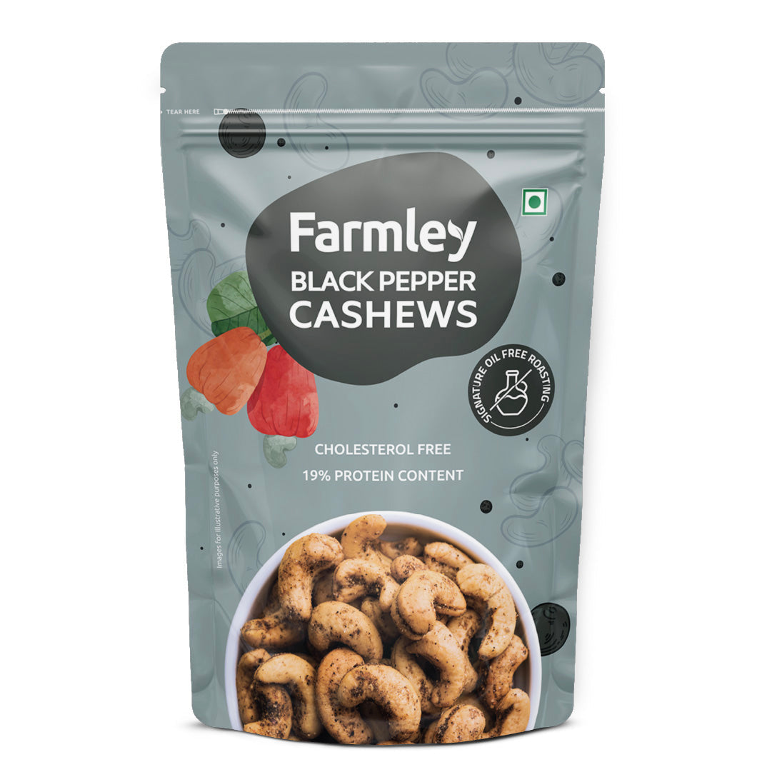 Farmley Black Pepper Cashews - Roasted