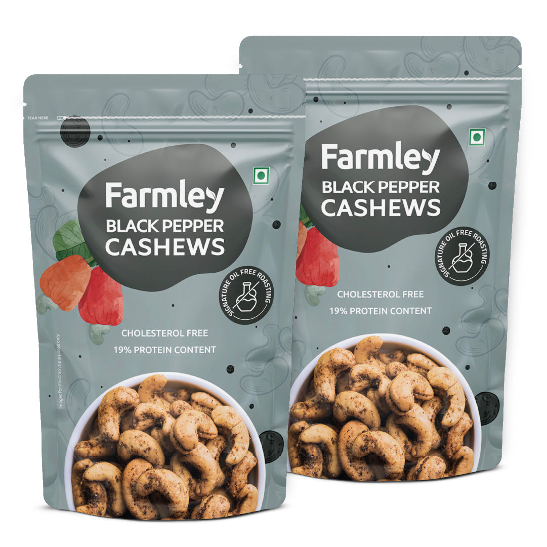 Farmley Black Pepper Cashews - Roasted