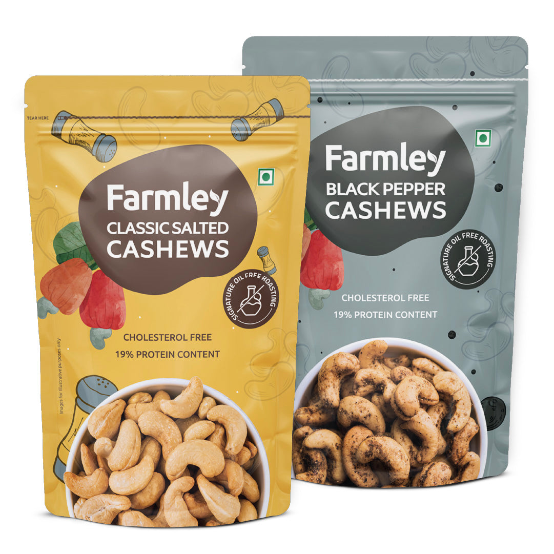 Farmley Roasted (160g) and Flavored Cashews (160g)