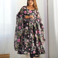 Lorenvalley Soft Organza Silk With Floral Print Fully Flared Anarkali Pant With Dupatta Set - Black | Swadesiicart