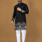Anaita Black Embroidery Silk Straight Kurta