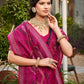 Anaita Black Soft Silk Saree With Floral Printed Work With Blouse