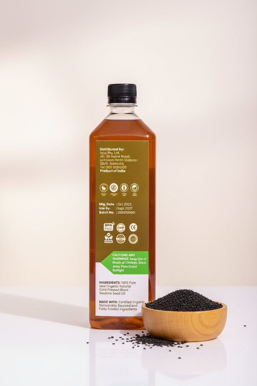 Black Sesame Oil | Cold Pressed - Organic