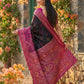 Anaita Black Pochampally Printed Saree With Blouse