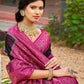 Anaita Black Soft Silk Saree With Floral Printed Work With Blouse