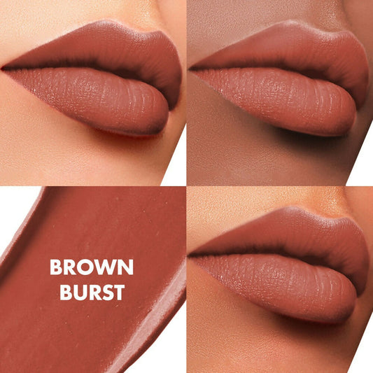 Lakme Cushion Matte Lipstick - Brown Burst - Swadesiicart