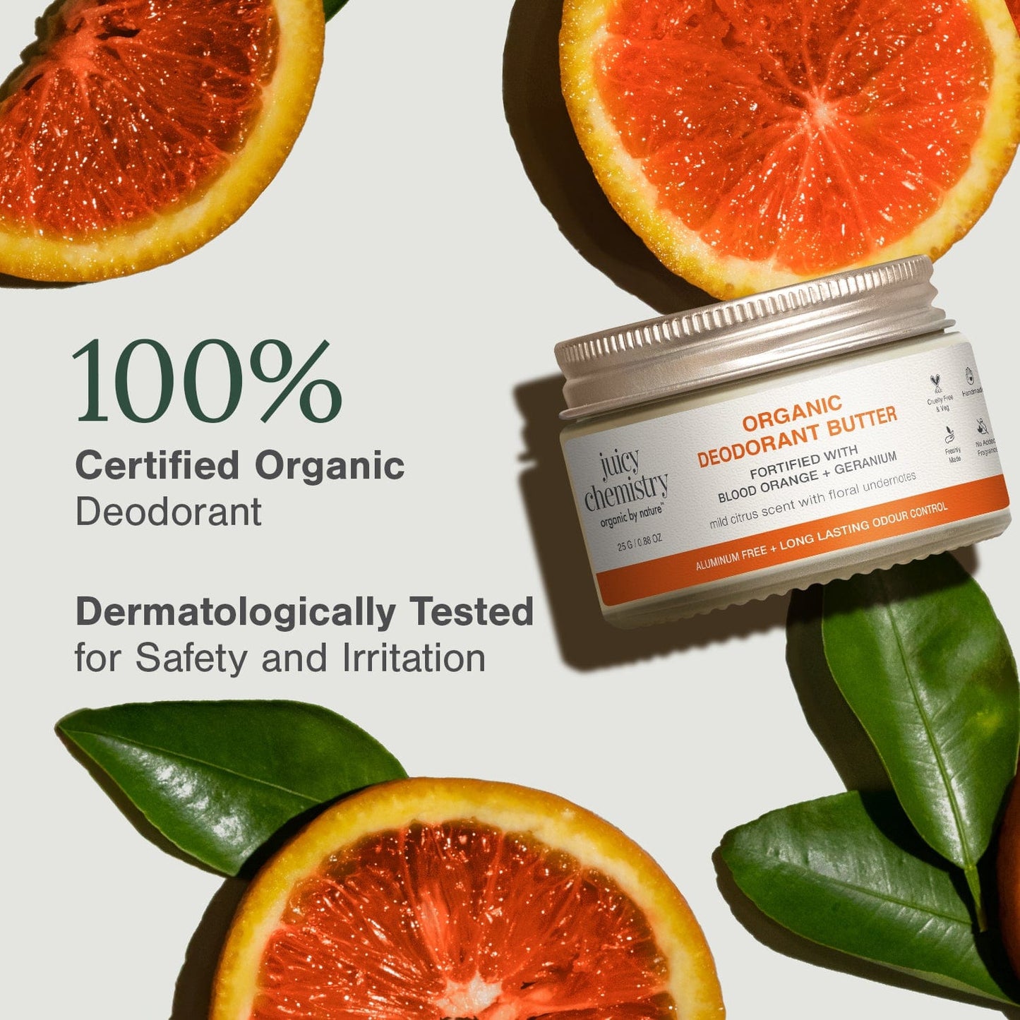 Organic Deodorant Fortified with Blood Orange + Geranium