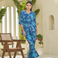 Yufta Blue Cotton Ethnic Motifs Print Co-Ord Set - Swadesiicart