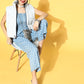 Yufta Blue Printed Jumpsuit - Swadesiicart