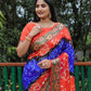 Lorenvalley Premium Pure Bandhej Tapeta Soft light weight silk saree with zari weaving Border - Multicolor - Swadesiicart