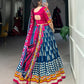 Lorenvalley Black Dola Silk with Printed With Foil Work And Original Mirror Gamthi Lace Touch Up Lehenga Choli | Swadesiicart