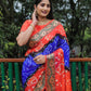 Lorenvalley Premium Pure Bandhej Tapeta Soft light weight silk saree with zari weaving Border - Multicolor - Swadesiicart