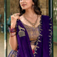 Lorenvalley Blue Kanjivaram Silk Zari Weaving Lehenga Choli with Dupatta | Swadesiicart