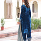 Lorenvalley Fashion Blue Velvet with Rich Sequins & Zari Embroidered work Kurta Pant with Dupatta - Swadesiicart