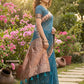 Anaita Blue Linen Woven Work Saree With Blouse