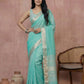 Anaita Blue Cotton Saree With Blouse