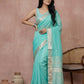 Anaita Blue Cotton Saree With Blouse