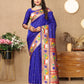 Lorenvalley Fashion Blue Soft Paithani Silk Woven Design Rich Zari Meenakari Weaving Saree - Swadesiicart