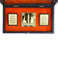 Anciently Ram Darbar Pocket Temple Box With Charan Paduka Rectangle Shaped, Gold-Polished - Swadesiicart