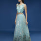 House of Panchhi Turquoise Blue Net Sequinse Work Lehenga & Blouse, Dupatta | Swadesiicart