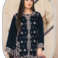 Anaita Navy Blue Velvet Suit with Embroidery Sequence Work - Swadesiicart
