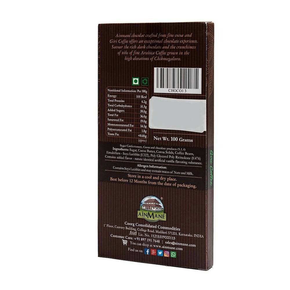 Ainmane Dark Chocolate 55% Cocoa - Swadesiicart