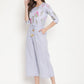 Ahalyaa Womens Blue Crepe Printed Jumpsuit | Swadesiicart