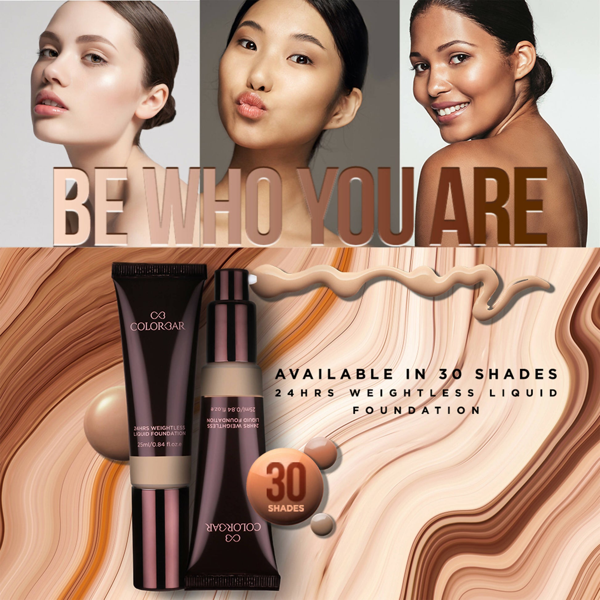 Colorbar 24Hrs Weightless Liquid Foundation Fw 3.3 - Swadesiicart
