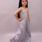 Lil Drama Mehfil Grey Stylish Jumpsuit For Girls | Swadesiicart