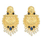 Joban Fashion Women Matte Gold Brass Earrings | Swadesiicart