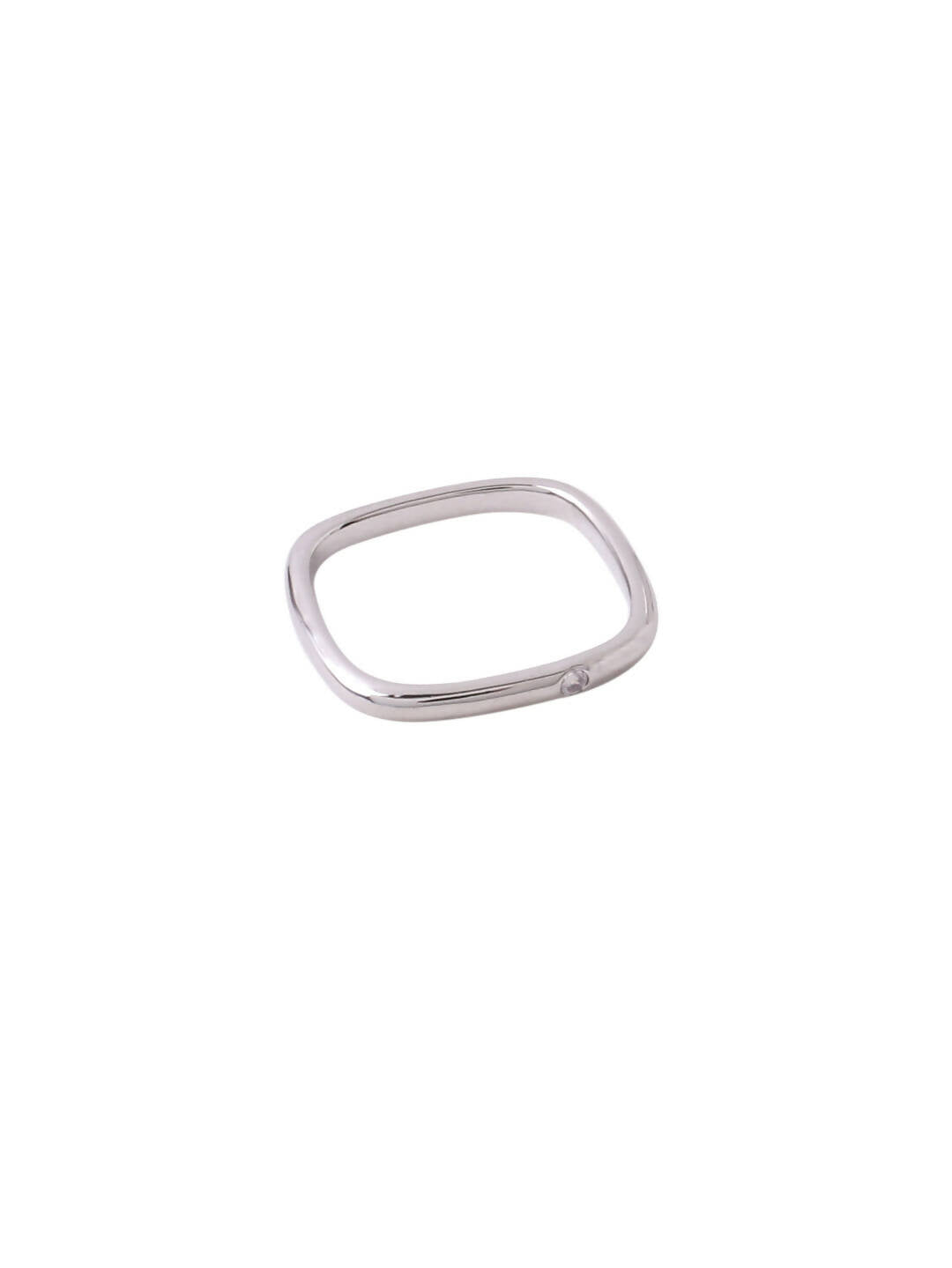 NVR Women's Silver-Plated Rectangular Stylish Ring - Swadesiicart