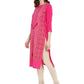 Ahalyaa Women Crepe Pink Printed Straight Kurta | Swadesiicart