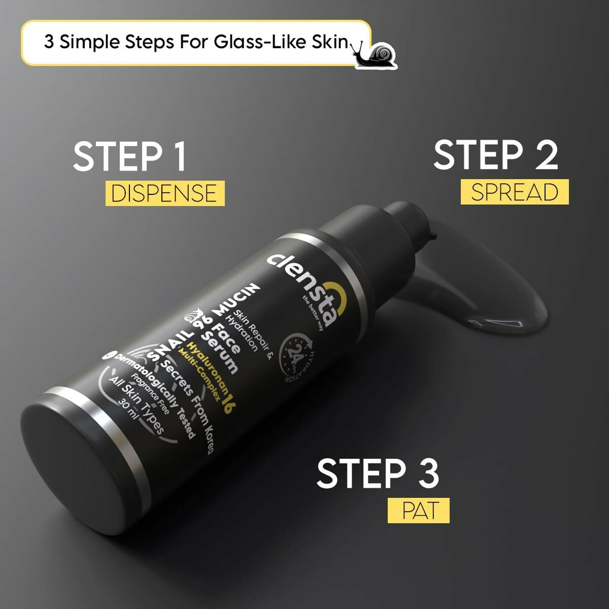 Clensta Snail 96 Mucin Skin Repair Face Serum | Swadesiicart