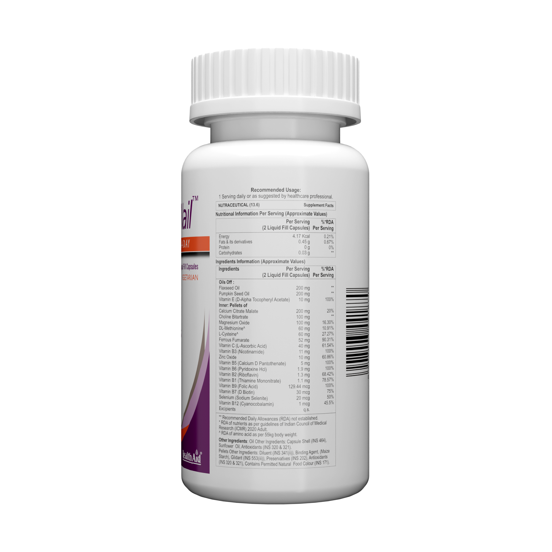 HealthAid HairSkiNail (Multivitamins for Hair, Skin and Nail) Tablets - Swadesiicart