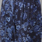 Ahalyaa Women Navy Blue Rayon Wax Printed Angrakha Gotta Patti Tunic With Trousers | Swadesiicart