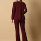 Myshka Women's Magenta Solid Coat With Trousers - Swadesiicart