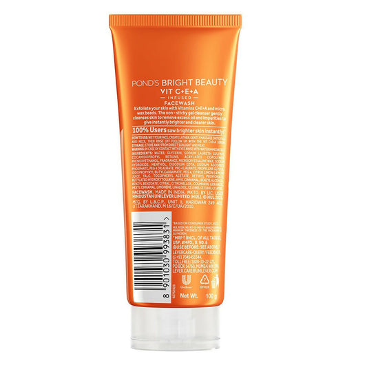 Ponds Bright Beauty Vit C+E+A Gel Face Wash - Swadesiicart