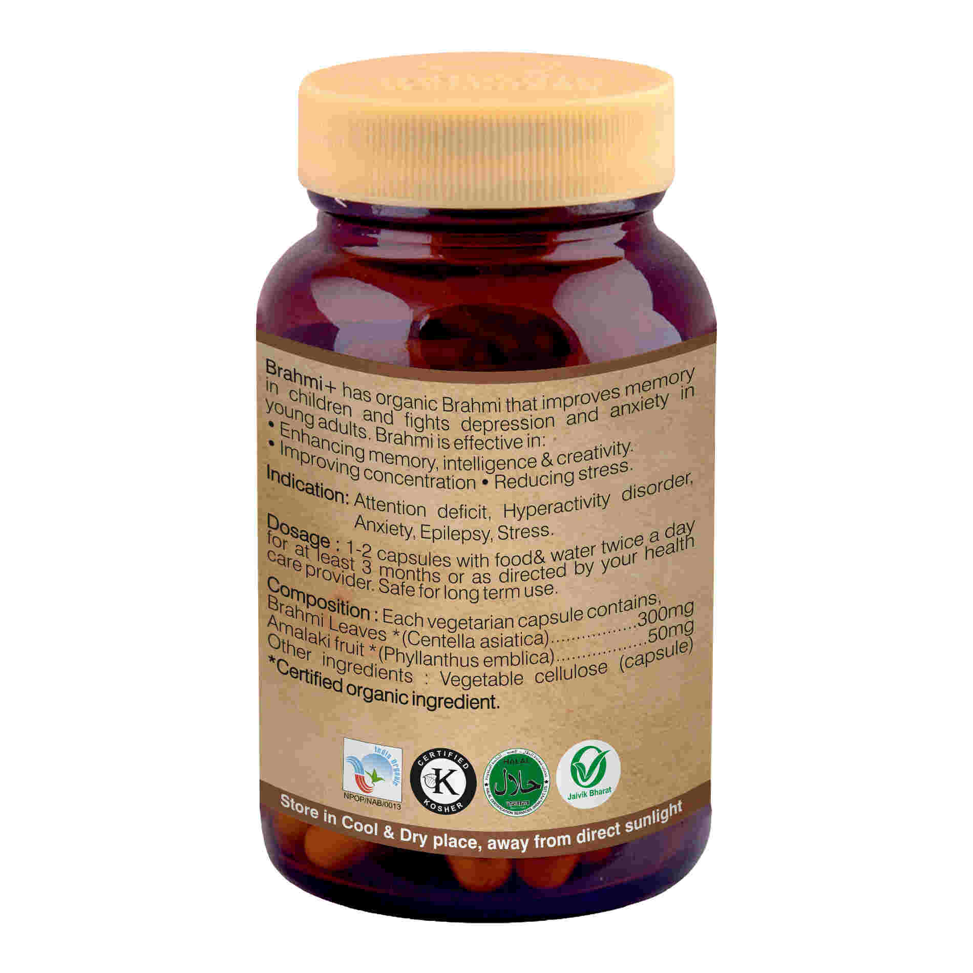 Organic Wellness Brahmi+ - Swadesiicart