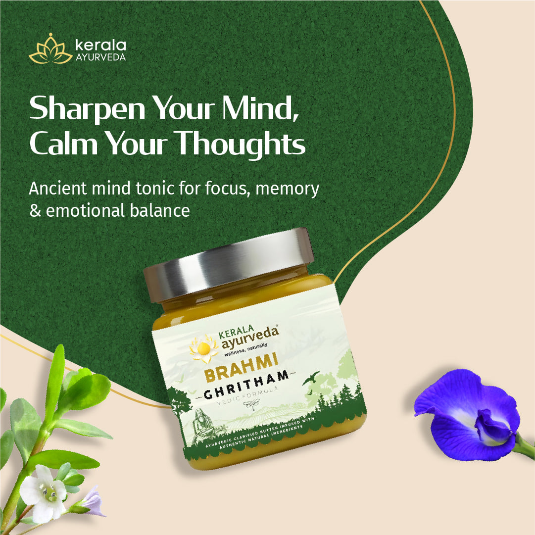 Brahmi Ghee (Ghritham) - Herb Infused Ghee for Focus and Memory