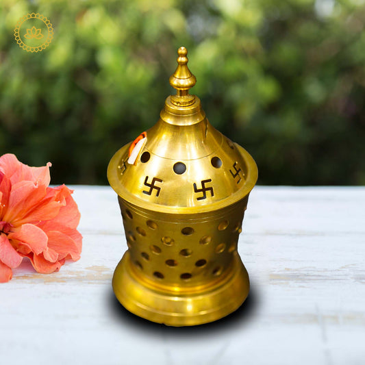 Brass Akhand Jyoti Diya - Divine India Art