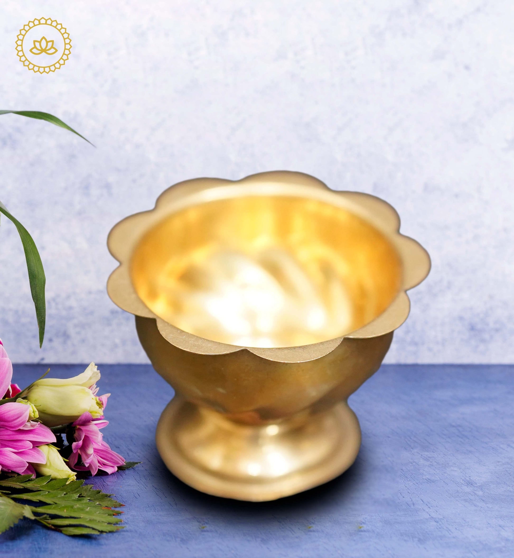 Brass Bowl for Kumkum, Haldi, and Chandan - Swadesiicart