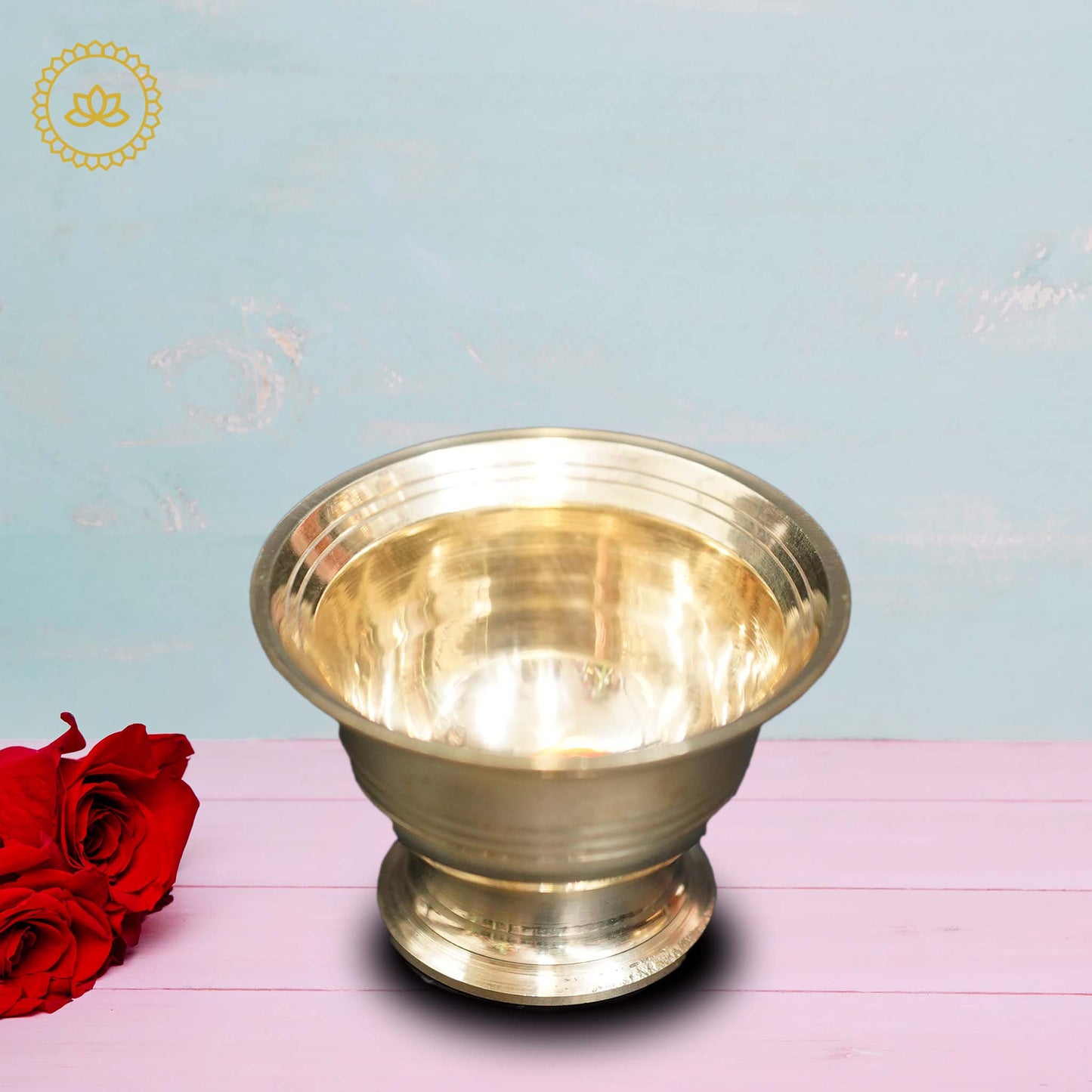 Brass Bowl for Kumkum, Haldi, and Chandan - Swadesiicart