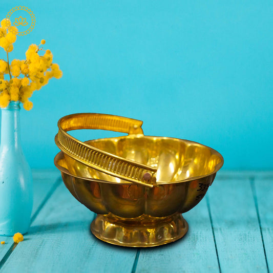 Brass Flower Basket: Elegant Floral Arrangement for Your Home - Swadesiicart