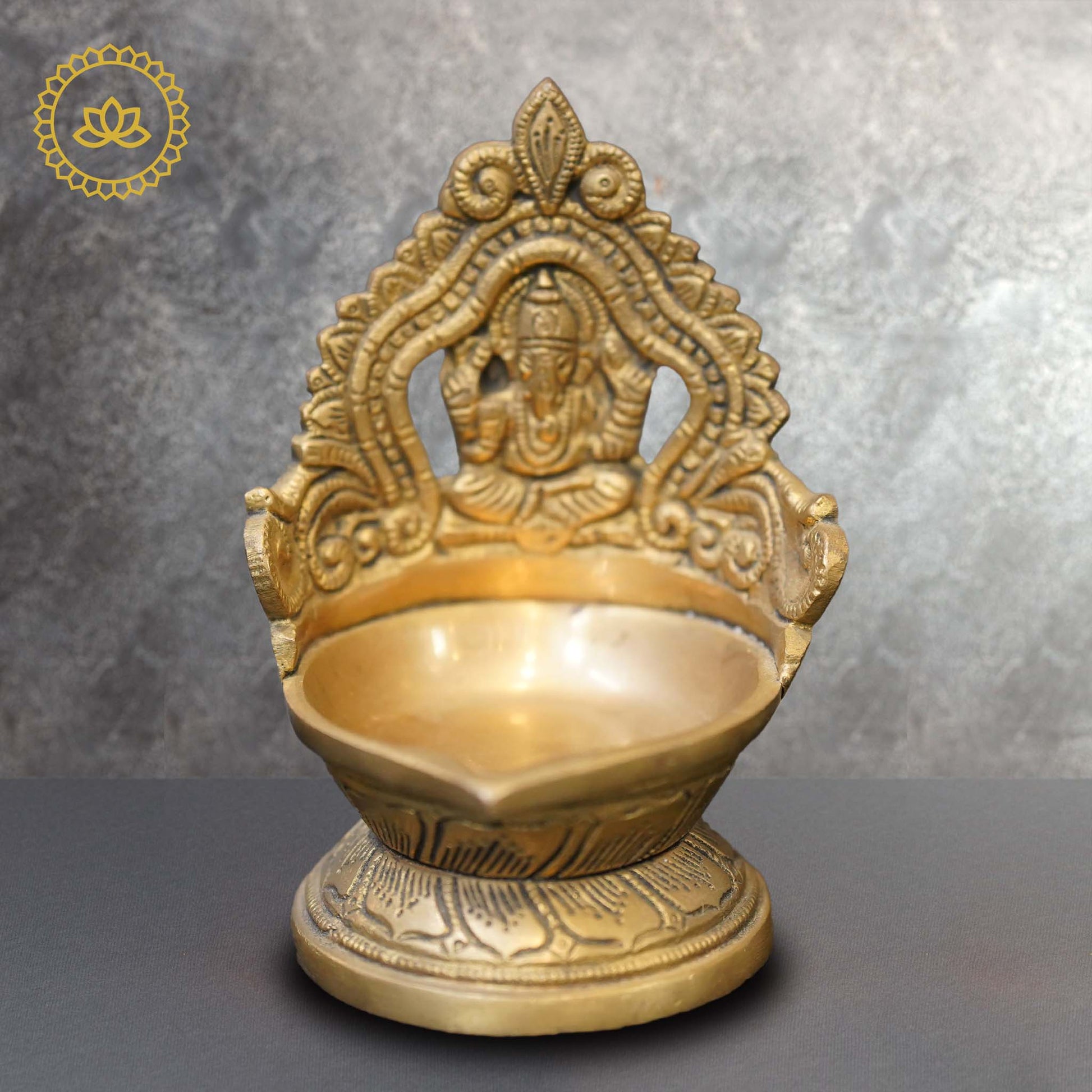 Brass Ganesha Diya - Swadesiicart