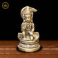 Brass Hanuman Sitting Idol - Divine India Art