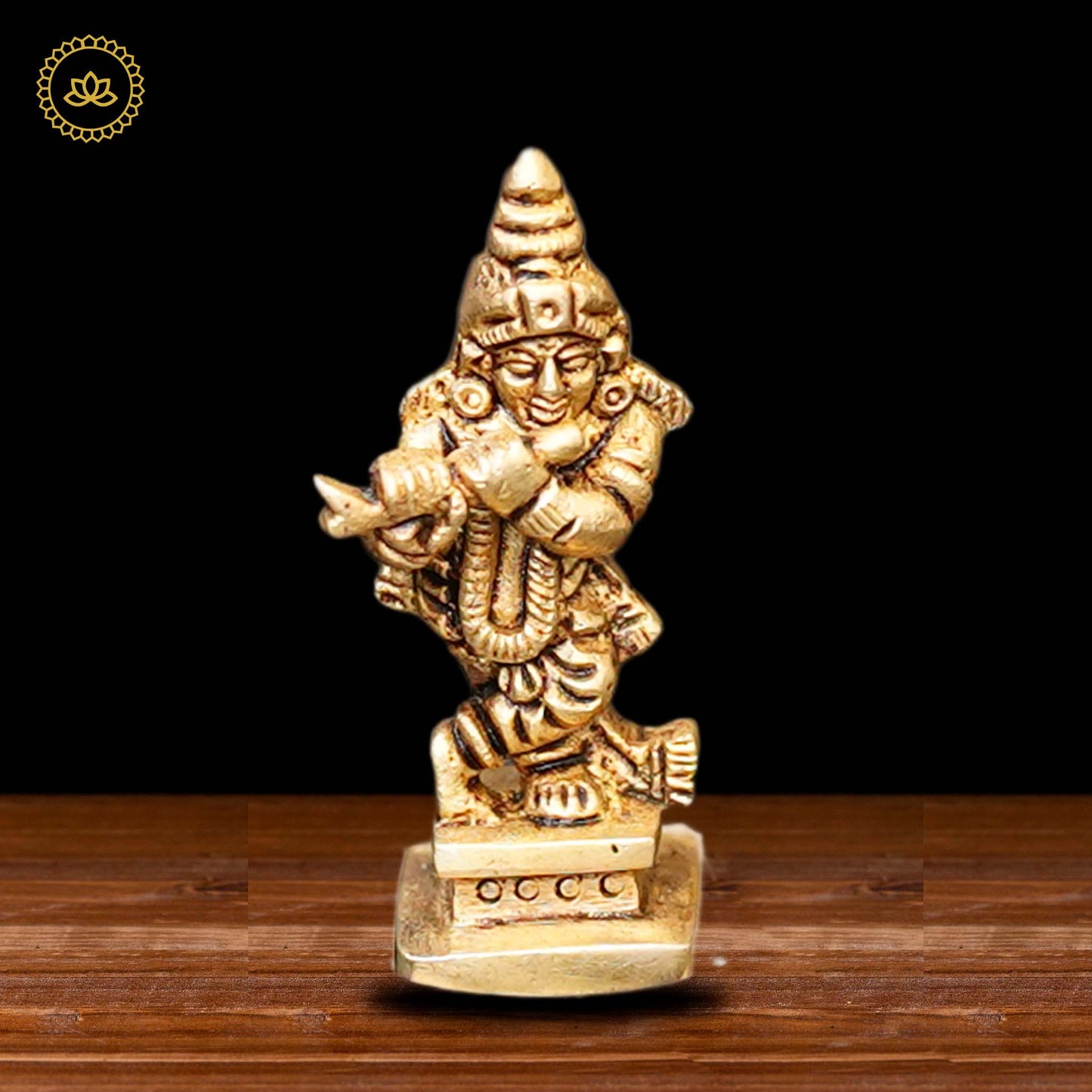 Brass Krishna Idol - Divine India Art